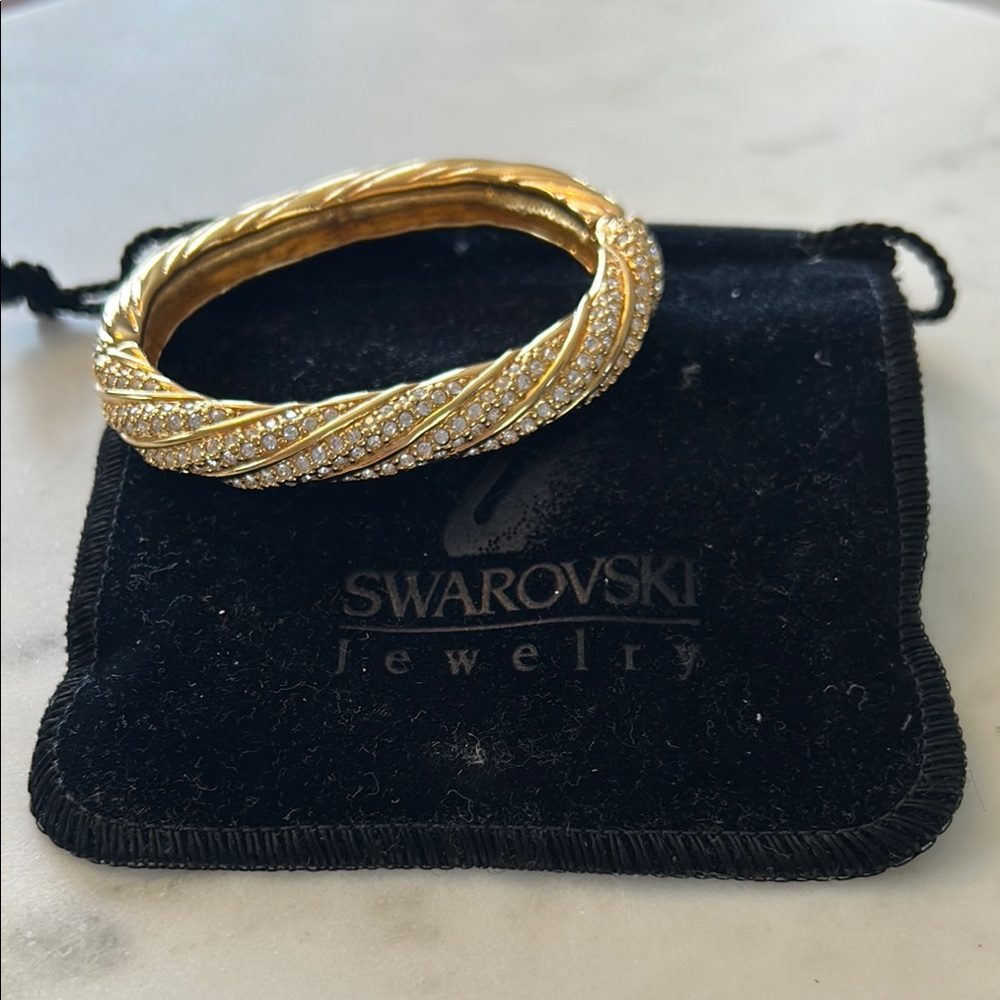 Swarovski Gold Crystal Bangle